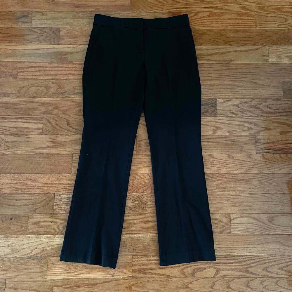 J Crew 365 Edie Full Length Trouser Black Suiting Pants Womens 12 Tall 12T Fair